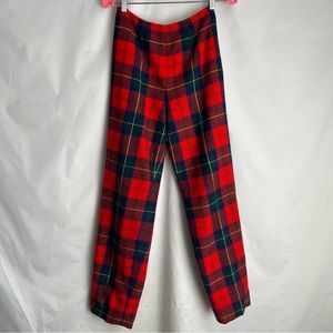 1960s Wool Pendleton - Tartan Trousers - Talon side zipper made in USA